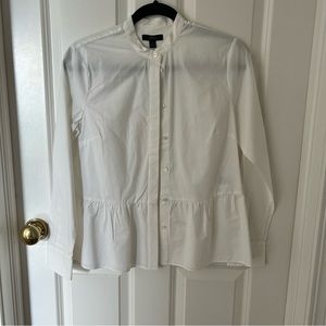 J Crew white poplin shirt, size 2
